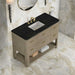Lucian 48 Inch Single Vanity in Pebble Oak With Phantome Eclos Widespread Top