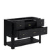 Lucian 48" Single Vanity in Carbon Oak Corner View Open Drawers