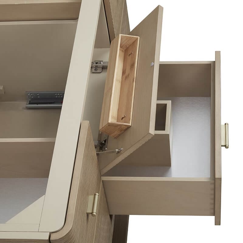Lucian 48" Single Vanity in Pebble Oak One Tip Out Drawer