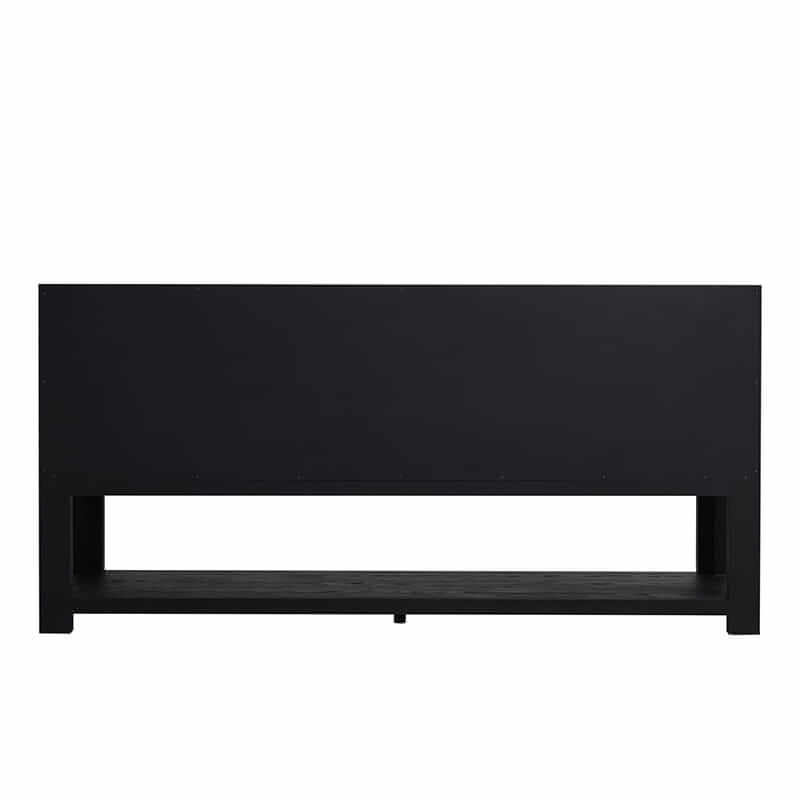 Lucian 72" Double Vanity in Carbon Oak Back View