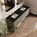 Lucian 72" Double Vanity in Pebble Oak With Phantome Eclos Widespread Top