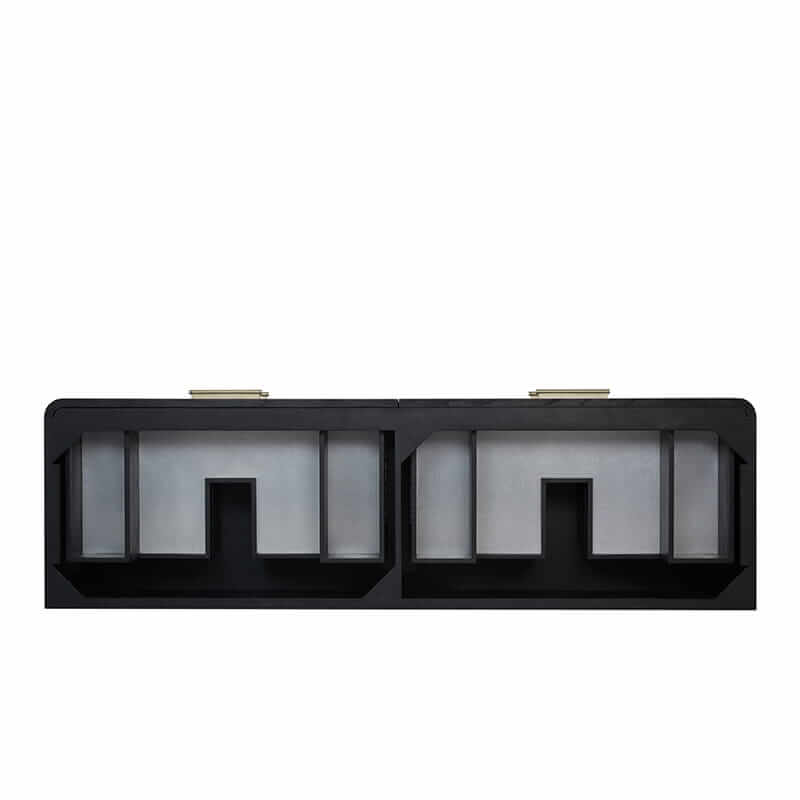 Lucian 72 Inch Double Vanity in Carbon Oak Top View