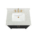 Luka 30 inch Single Vanity Black Oak in Alluring Quartz