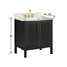 Luka 30 Single Vanity Black Oak in Alluring Quartz Dimension