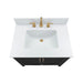 Luka 30 Single Vanity Black Oak in Cala White Engineered Stone