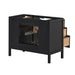 Luka 42 inch Single Vanity Black Oak Cabinet Only Back View