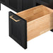 Luka 60 Single Vanity Black Oak Cabinet Only Corner View