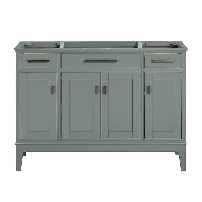 Madison 48 Inch Double Vanity Smoke Green Cabinet Only