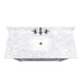 Madison 48 Single Vanity Smoke Green in Carrara White Marble