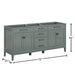 Madison 72 Double Vanity White Smoke Green Cabinet Only Dimension