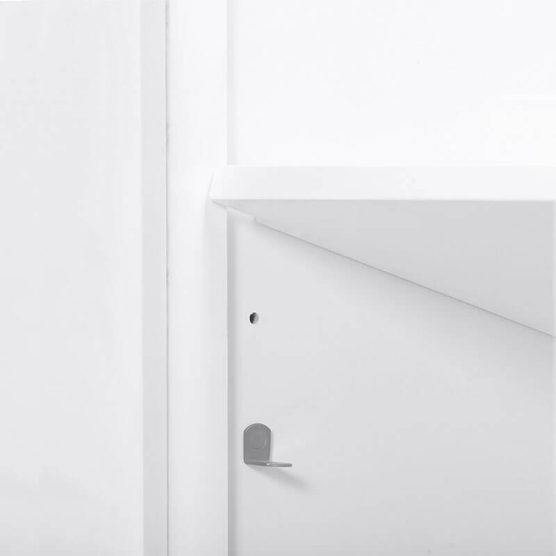 Madison 72 inch Double Vanity White Cabinet only adjustable interior shelves