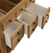 Malibu 36 Inch Single Vanity Amber Birch Three Double Height Drawers
