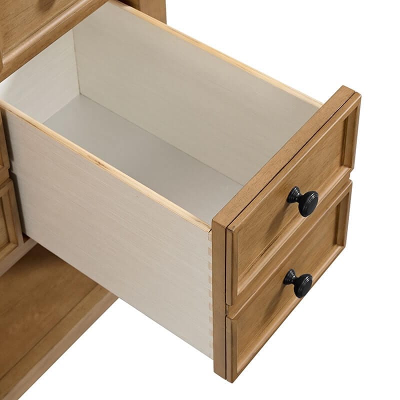 Malibu 36" Single Vanity Amber Birch Soft Close Undermount Drawer Slides