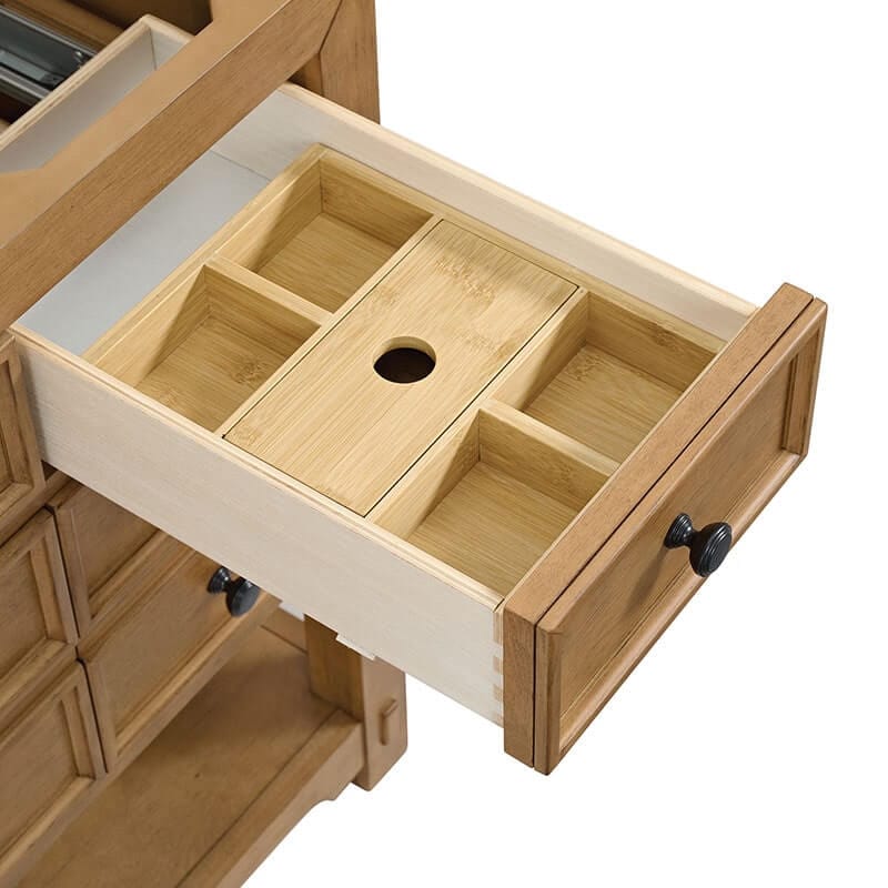 Malibu 48" Single Vanity Amber Birch Drawer Organizer