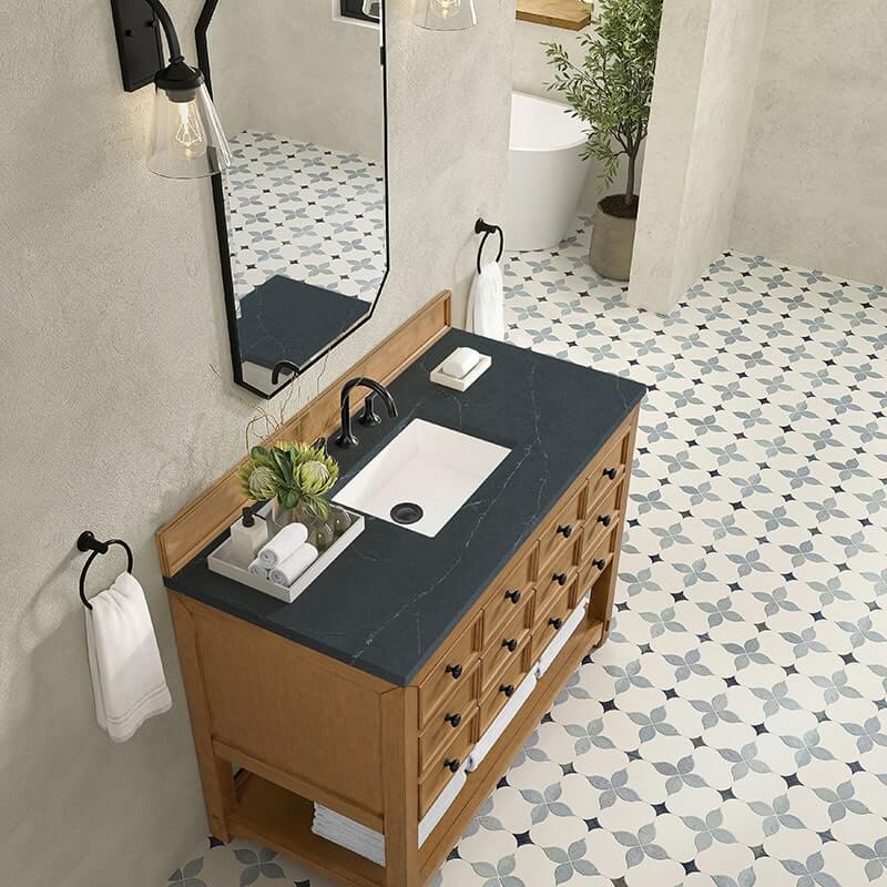 Malibu 48" Single Vanity With Charcoal Soapstone Silestone Top