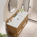 Malibu 60 Inch Single Vanity Amber Birch With Eternal Jasmine Pearl Top