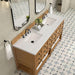 Malibu 72" Double Vanity Amber Birch With Eternal Jasmine Pearl Top