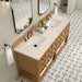 Malibu 72" Double Vanity Amber Birch With Eternal Marfil Top
