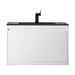 Mantova 31.5" Single Vanity in Glossy White Without Base With Charcoal Black Composite Stone Top