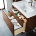 Mantova 31.5" Single Vanity in Mid Century Walnut Drawers