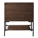 Mantova 31.5" Single Vanity in Mid Century Walnut With Matte Black Base Cabinet Only