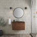 Mantova 31.5" Single Vanity in Mid Century Walnut Without Base With Charcoal Black Composite Stone Top