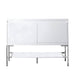 Mantova 47.3 Inch Single Vanity in Glossy White With Brushed Nickel Base Cabinet Only