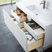 Mantova 47.3 Inch Single Vanity Top View Open Drawers