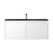 Mantova 47.3" Single Vanity in Glossy White Without Base With Charcoal Black Composite Stone Top