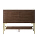 Mantova 47.3" Single Vanity in Mid Century Walnut With Champagne Brass Base Cabinet Only