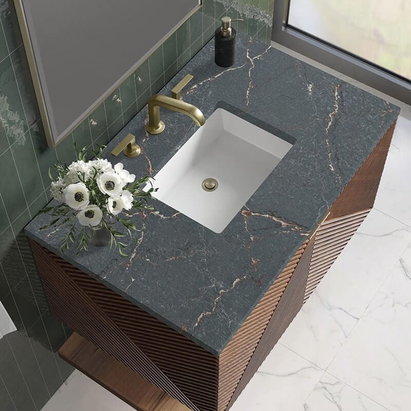 Marcello 36" Single Vanity Parisien Bleu Silestone Top