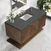 Marcello 48 Inch Single Vanity Chestnut Charcoal Soapstone Silestone Top 