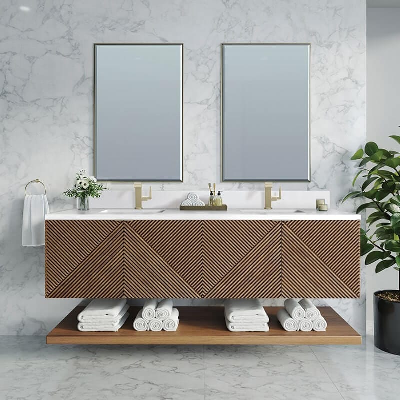 Marcello 72" Single Vanity Chestnut Front View