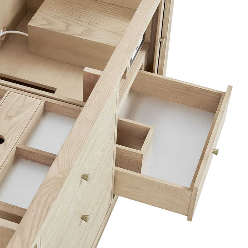 Marigot 72" Double Vanity in Sunwashed Oak Drawer Boxes Feature English Dovetail Joinery