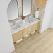 Marigot 72" Double Vanity in Sunwashed Oak With Single Hole Faucet White Zeus Silestone Top Backsplash