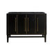 Mason 48 inch Single Sink Bathroom Vanity Black with Gold Trim Cabinet Only