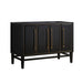 Mason 48 Single Sink Bathroom Vanity Black with Gold Trim Cabinet Only