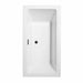 Melody 60 Inch Freestanding Acrylic White Bathtub With Matte Black Trim No Faucet Top View