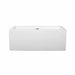 Melody 60 Inch Freestanding Acrylic White Bathtub With Polished Chrome Trim No Faucet Front View