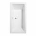 Melody 60 Inch Freestanding Acrylic White Bathtub With Polished Chrome Trim Top View