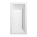 Melody 60 Inch Freestanding Acrylic White Bathtub With Shiny White Trim and Brushed Gold Faucet Top View