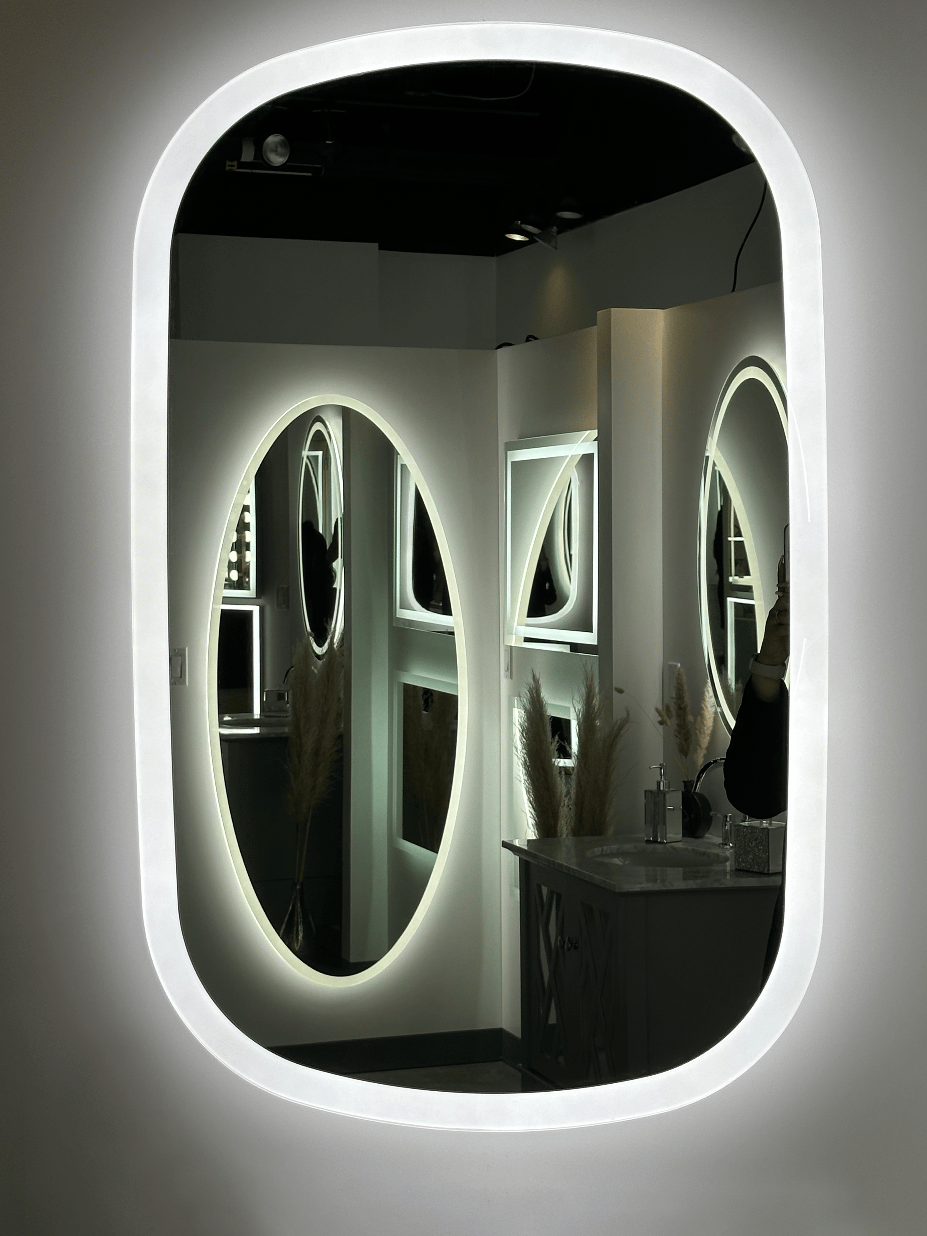Modern Mirrors Meridian Lighted Bathroom Vanity Mirror