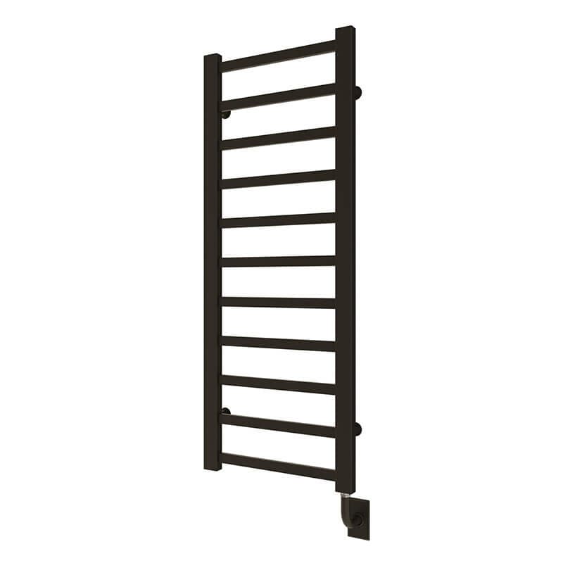 Milano 19.5 X 50.5 Towel Warmer Matte Black Corner View