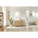Milner 36 inch Single Bathroom Vanity with Top Brushed Oak Front View