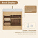 Milner 36 Single Bathroom Vanity with Top Brushed Oak Back View