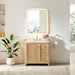 Milner 36 Single Bathroom Vanity with Top Brushed Oak Front View