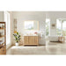 Milner 48 inch Single Bathroom Vanity with Top Brushed Oak Front View