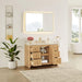 Milner 48 inch Single Bathroom Vanity with Top Brushed Oak Open Drawer