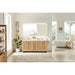 Milner 72 Double Bathroom Vanity with Top Brushed Oak Front View