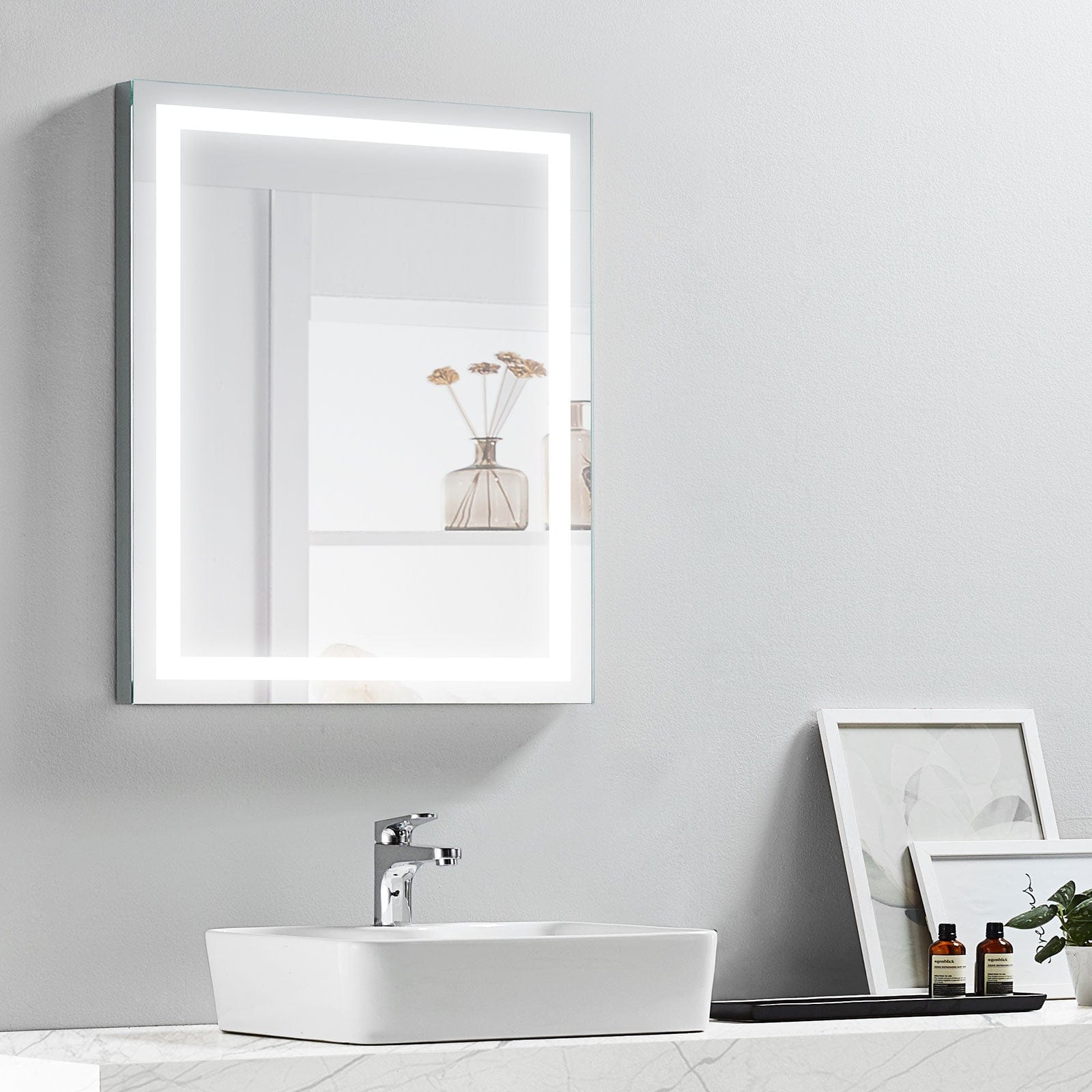 Modern Mirrors Aura Lighted Bathroom Vanity Mirror
